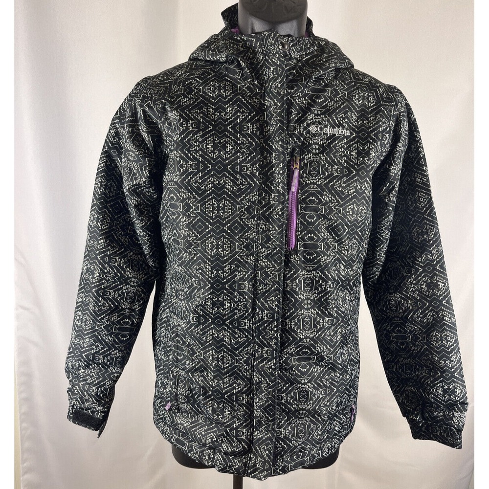 Youth Columbia Omni Heat Coat Geometric Design Outgrown Sleeves Size Large
